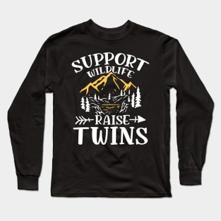 Support Wildlife Raise Twins Long Sleeve T-Shirt